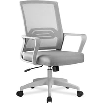 Chaise de bureau ergonomique COMHOMA - Maille - Gris - 1 pièce - 60 cm