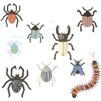 45 Grands Confettis Insectes Magiques