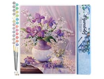 Peinture par Numéro Figured'Art - Vase pourpre élégant - Kit de Loisir Créatif DIY Numéro d'Art Complet - 40x50cm sans châssis en bois