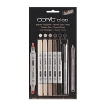 Copic - Set 5 marqueurs Copic Ciao Gris Chauds + 1 Multiliner gratuit