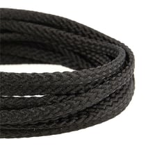 Bobine 50m Cordon damier polyester 5mm noir