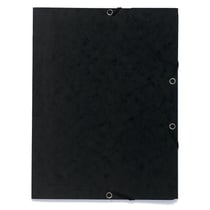 Chemise à élastique 3 rabats carte lustrée 355gm2 - A4 - Noir - x 25 - Exacompta