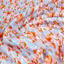 Tissu Viscose Lin noé sur fond Bleu