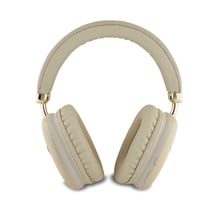 Guess Casque Audio sans fil Bluetooth 5.3 IPX4 Effet Saffiano Arceau Ajustable Dorée