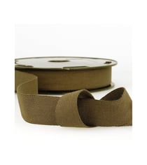 Bobine 50m sergé coton Kaki foncé