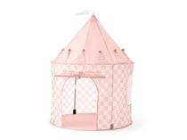 Tente de jeu à carreaux rose