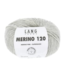 Pelote de laine à tricoter MERINO 120 - Lang Yarns Gris (223)