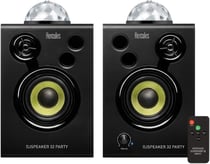 Hercules DJSpeaker 32 Party – Enceintes Actives Monitoring 2x15 watts avec lumières intégrées