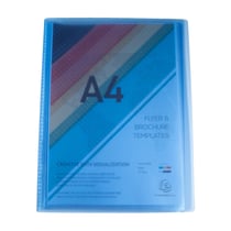 Protège-documents en polypropylène semi rigide Chromaline 80 vues - A4 - Bleu - x 12 - Exacompta