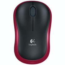 Souris Optique Sans Fil 1000DPI 3 Boutons 10m Plug And Play 12 Mois Autonomie Rouge YONIS