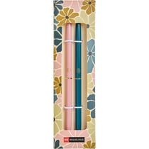 Stylos à bille - Rétractable et rechargeable - Encre bleue - Rose/Bleu - Miquelrius