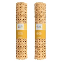 2 rouleaux de cannage en rotin - mailles larges hexagonales 30 x 50 cm