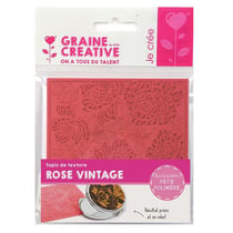 Tapis de texture pour pâte polymère - Rose vintage