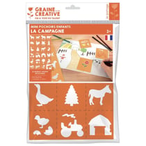 Graine Créative - Pochoir pour enfant 7 x 7,5 cm La campagne