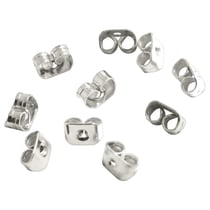 100 FERMOIRS papillon BOUCLES D'OREILLES metal argente - creation bijoux perles