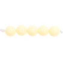 24 Perles rondes 10 mm - blanc cassé