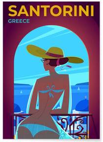 Affiche Grèce - Santorin | A3 : 29,7x42cm