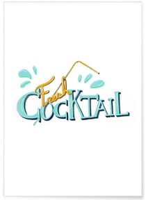 Affiche Fresh Cocktail | A3 : 29,7x42cm