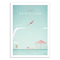 Affiche 30x40 cm - Visit Cote d'Azur - Henry Rivers