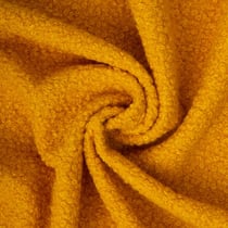 Tissu Bouclette Curly uni Moutarde