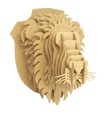 Maquette en carton Trophée Lion 25 x 32 x 24 cm