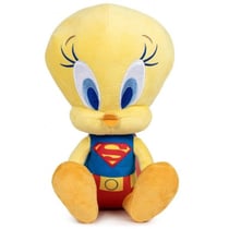 Grande peluche titi canari jaune 63 cm - loup collection super héros superman - doudou licence xl looney tunes