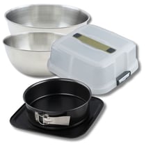 Set pâtisserie moule à manqué 23 cm avec couvercle, 2 bols à mixer et 1 spatule Zenker