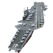 MetalEarth: PREMIUM SERIES - USS MIDWAY 21x5,7x3,5cm, maquette 3D en métal avec 2 feuilles, en boîte 13,5x22x2cm, 14+