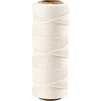 Fil de bambou, ép. 1 mm, blanc, 65 m/ 1 rouleau