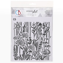Pochoir plastique souple réutilisable 24 x 22 cm Ciao Bella UNDER THE OCEAN 001