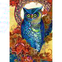 Puzzle oiseau de nuit : hibou en fete 1500 pieces - collection david galchutt - castorland