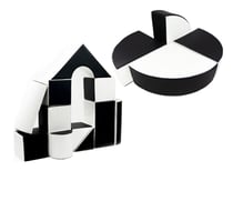 Set de 15 blocs en mousse le jeu noir - blanc