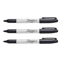 Lot de 3 marqueurs permanents pointe fine 0,7 mm - SHARPIE - Noir