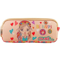 Trousse rectangulaire Be Happy Must 21 CM - 2 compartiments