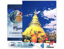Diamond Painting Broderie Diamant Figured’Art 40x50cm toile tendue sur châssis en bois - diamants carrés - Temple de Chiangmai
