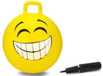 Ballon sauteur smiley sourire 45 cm jaune - skippy ball - jeu pour rebondir enfant
