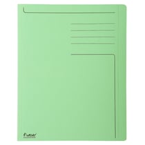 Chemise rigide à bord décalé Forever® 280g/m2 avec impression - 24x32cm - Vert vif - x 100 - Exacompta
