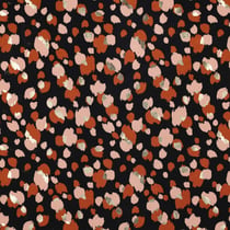 Tissu Viscose Pois destructurés dorés sur fond Noir - Au mètre