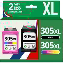 305XL - Pack 2 cartouches HP 305 XL compatibles HP DeskJet 4220e 2820e - 123CONSOMMABLES