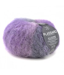 Pelote d'Alpaga et soie à tricoter ALGASHINE - Plassard 36 Violet