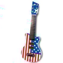 Guitare rock bleue usa en bois - vilac - 8333 - jouet instrument de musique