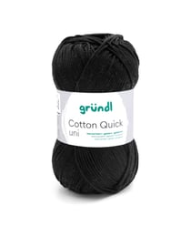 Fil à tricoter COTTON QUICK UNI - Gründl - PPSC - certifié Oeko-Tex 11 Noir