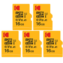 Kodak Pack de 5 Cartes Mémoire Micro SDXC Premium 16 Go – Vitesse et Fiabilité pour un Stockage Exceptionnel