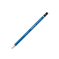 Crayon graphite STAEDTLER Mars Lumograph 100 - Lot de 12 - Mine 2 mm - 6H - Bleu
