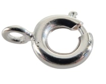 SACHET DE 4 FERMOIRS A RESSORT COLORIS ARGENT 7MM