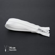Fermeture éclair Z54 - moulée 6mm Séparable - 70 cm
