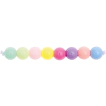 80 Perles rondes 6 mm - pastel arc-en-ciel
