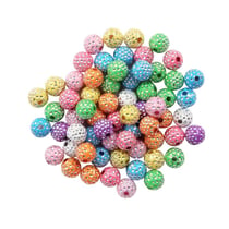 MégaCréa DIY - Perles pour enfant strass rondes 1 cm 64 pièces