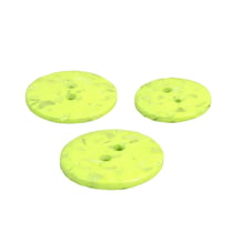 Lot de 3 boutons rond bouteilles recyclées 2 trous vert gazon