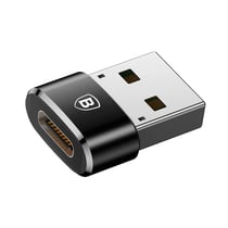 Baseus Adaptateur USB-C vers USB-A 2.0 Charge 5A et Synchronisation 480 Mb/s Noir